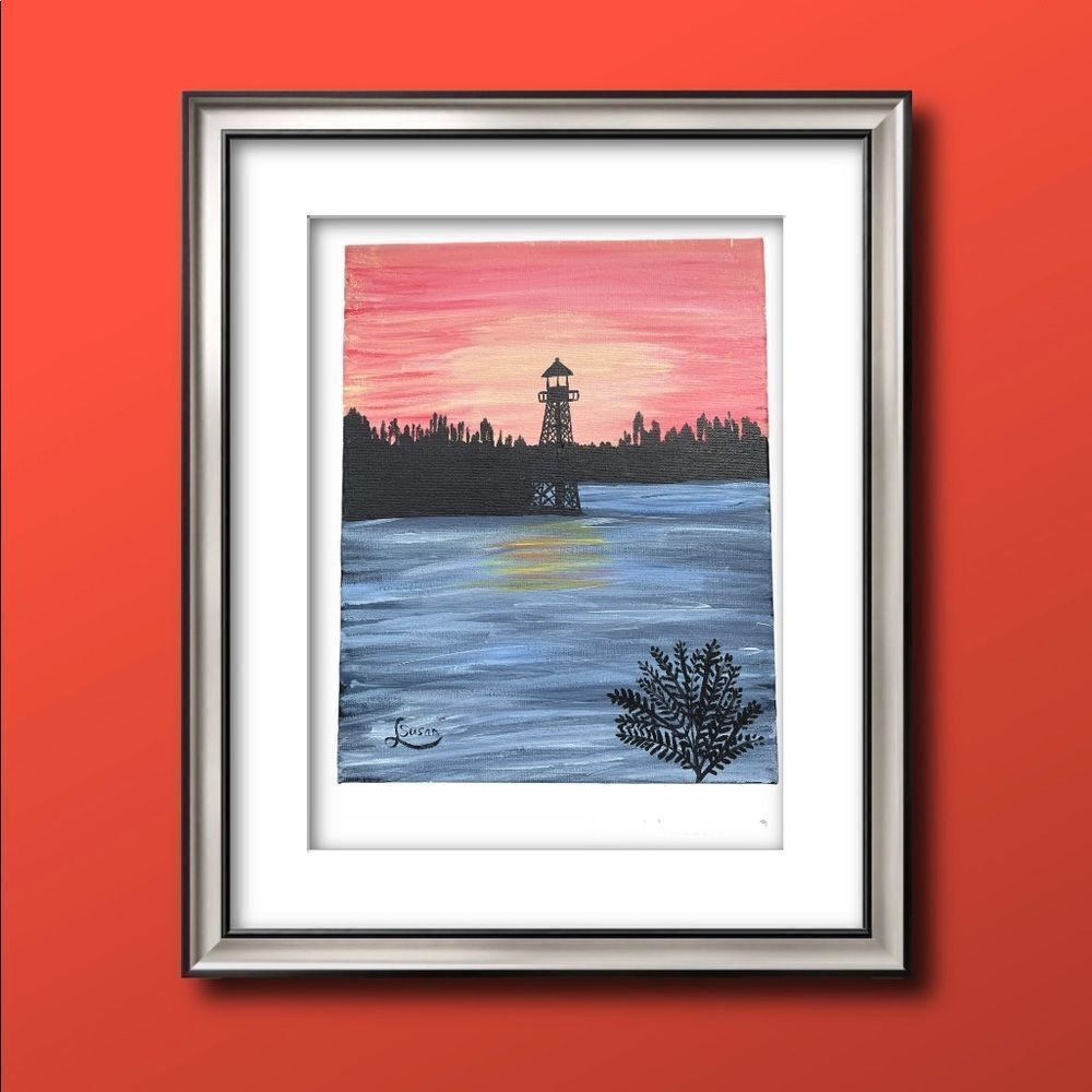 ‘SUNSET AT THE VILLAGES’ ORIGINAL ACRYLIC ART by Susan